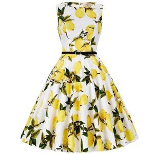 Grace Karin Lemon Tree Boatneck Dress
